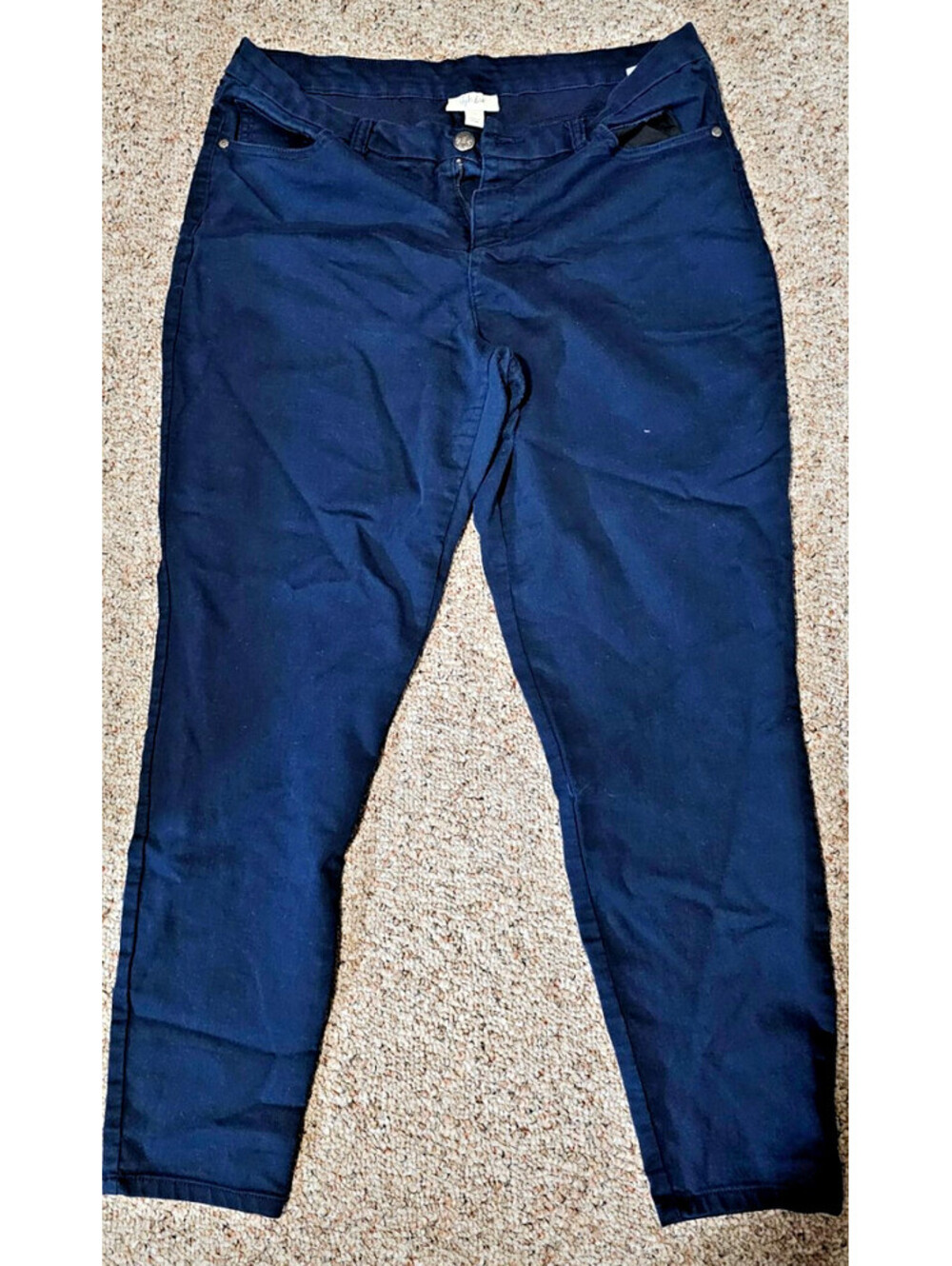 Style & Co Jeans Womens 8 Blue Mid Rise  Ankle Stretch Denim SZ 14